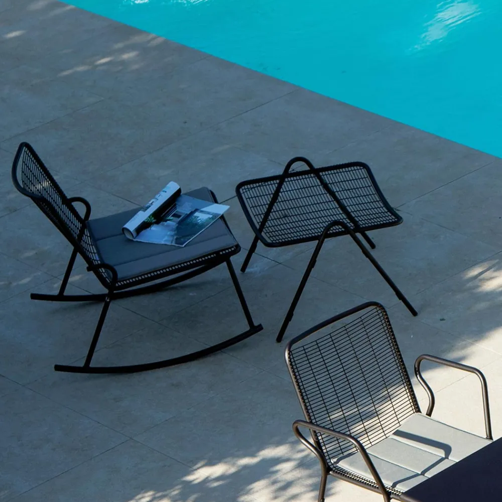 Viadurini in the Garden Gartenideen-Gartenhocker mit Struktur aus verzinktem Stahl Made in Italy - Elvia