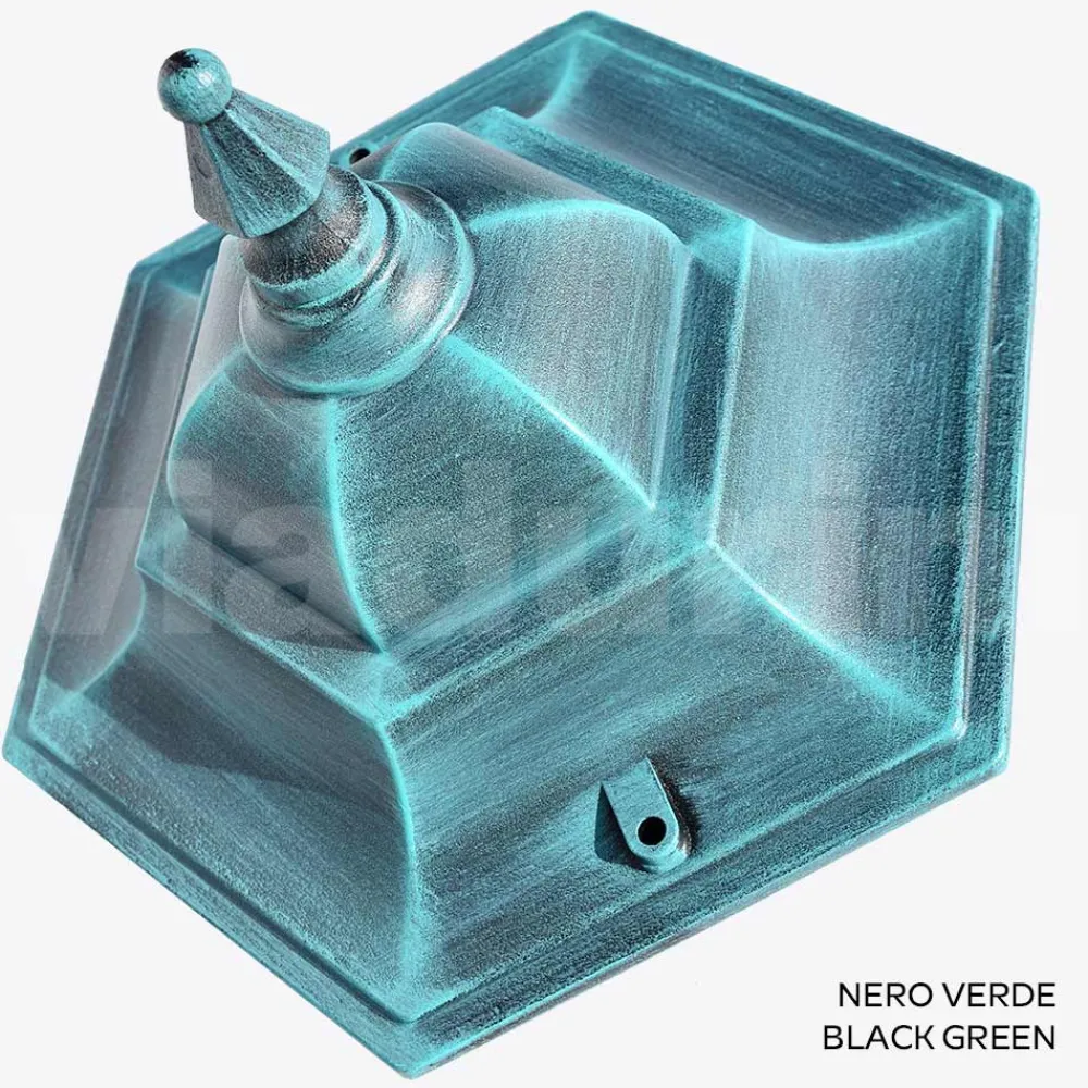 Viadurini Lighting Garten-Wandlampen-Gartenlampe aus transparentem Glas und 5 Aluminiumoberflächen - Pinako