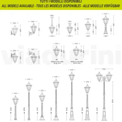 Viadurini Lighting Garten-Wandlampen-Gartenlampe aus transparentem Glas und 5 Aluminiumoberflächen - Pinako