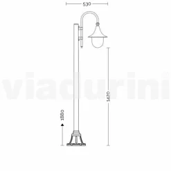 Viadurini Lighting Gartenlampion-Gartenlaterne aus Aluminiumdruckguss, hergestellt in Italien, Anusca