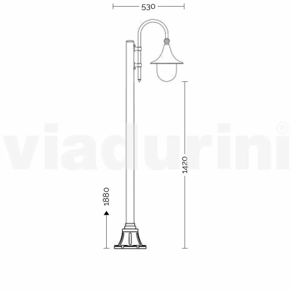 Viadurini Lighting Gartenlampion-Gartenlaterne aus Aluminiumdruckguss, hergestellt in Italien, Anusca