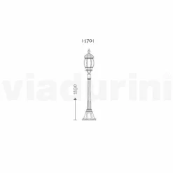 Viadurini Lighting Gartenlampion-Gartenlaterne aus Aluminiumdruckguss, made in Italy, Anika