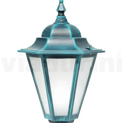 Viadurini Lighting Gartenlampion-Gartenlaterne aus sandgestrahltem Glas und 5 Aluminiumausführungen - Pinako