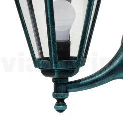 Viadurini Lighting Gartenlaternen-Gartenlaterne aus transparentem Glas und 5 Aluminiumoberflächen - Pinako