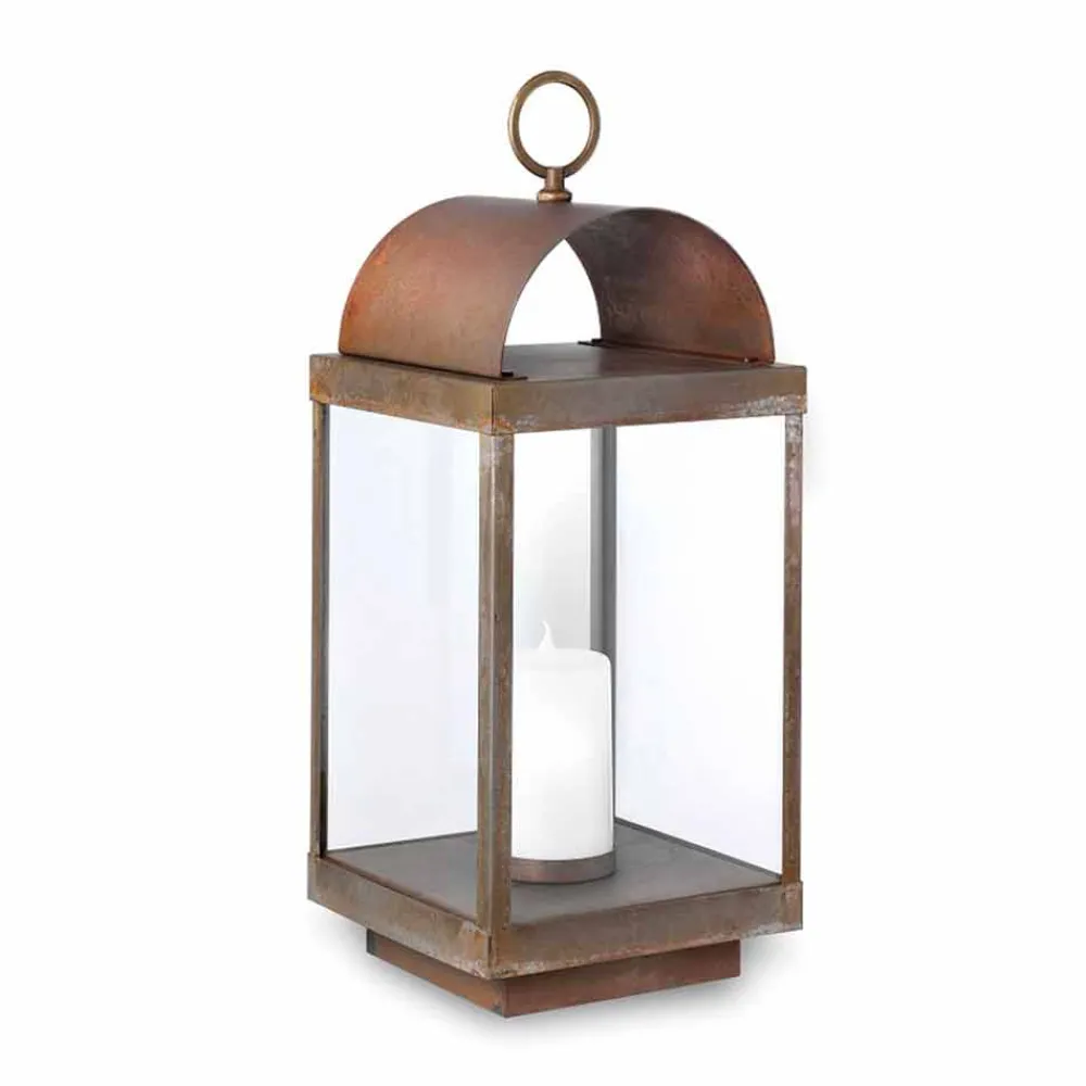 Il Fanale Gartenlaternen-Gartenlaterne Windlichter aus Messing oder Eisen mit Kerzenhalter