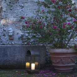 Il Fanale Gartenlaternen-Gartenlaterne Windlichter aus Messing oder Eisen mit Kerzenhalter