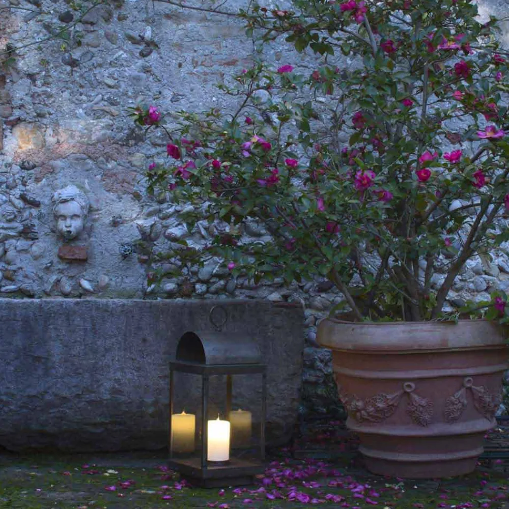Il Fanale Gartenlaternen-Gartenlaterne Windlichter aus Messing oder Eisen mit Kerzenhalter