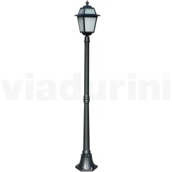 Viadurini Lighting Gartenlampion-Gartenlaternenpfahl 178 cm hoch aus anthrazitfarbenem Aluminium und sandgestrahltem Glas - Elric