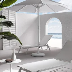 Viadurini in the Garden Sonnenliegen-Gartenliegen aus lackiertem Aluminium und Textilene 2 Stück - Hase