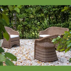 Viadurini in the Garden Garten Lounge Set-Gartenlounge aus Aluminium und Polyrattan Geflecht - Melina