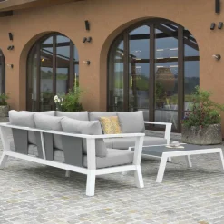 Viadurini in the Garden Garten Lounge Set-Garten-Lounge aus Aluminium - Pastellfarben