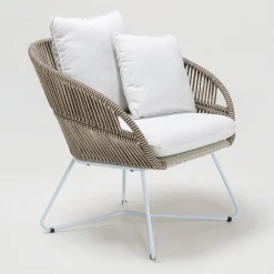 Viadurini in the Garden Garten Lounge Set-Gartenlounge aus Aluminium und Seilgeflecht - Alcor