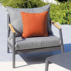 Viadurini in the Garden Garten Lounge Set-Gartenlounge mit 2 Sesseln, 1 Sofa und 1 Aluminiumtisch - Minni