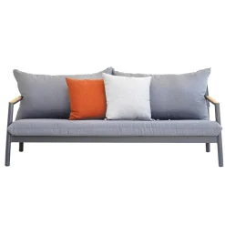 Viadurini in the Garden Garten Lounge Set-Gartenlounge mit 2 Sesseln, 1 Sofa und 1 Aluminiumtisch - Minni