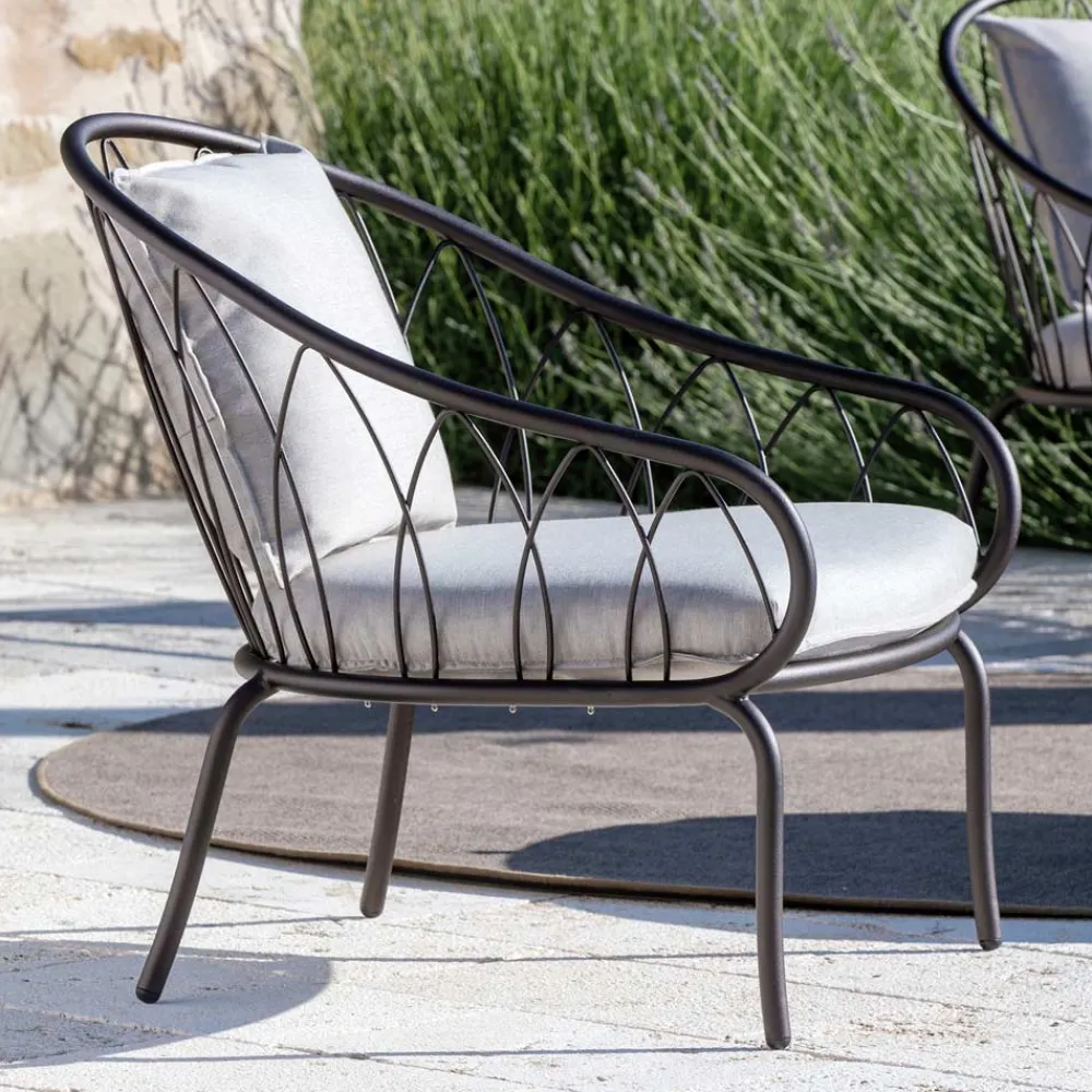 Viadurini in the Garden Garten Lounge Set-Gartenlounge mit 2 Sesseln und 1 2-Sitzer-Sofa Made in Italy - Fontana