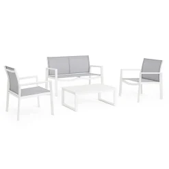 Viadurini in the Garden Garten Lounge Set-Gartenlounge mit 1 Sofa, 2 Sesseln und 1 Couchtisch - Plan