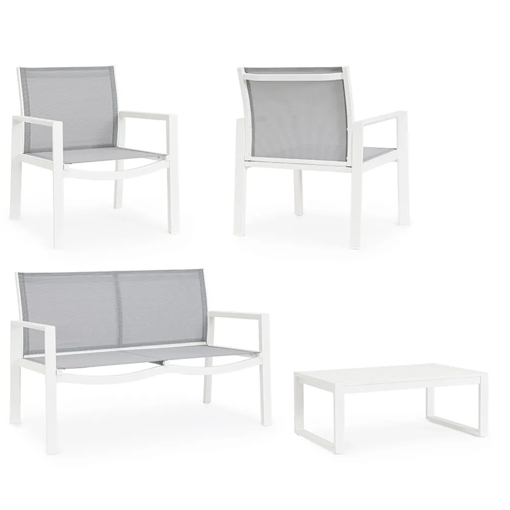 Viadurini in the Garden Garten Lounge Set-Gartenlounge mit 1 Sofa, 2 Sesseln und 1 Couchtisch - Plan