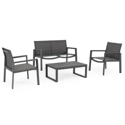 Viadurini in the Garden Garten Lounge Set-Gartenlounge mit 1 Sofa, 2 Sesseln und 1 Couchtisch - Plan