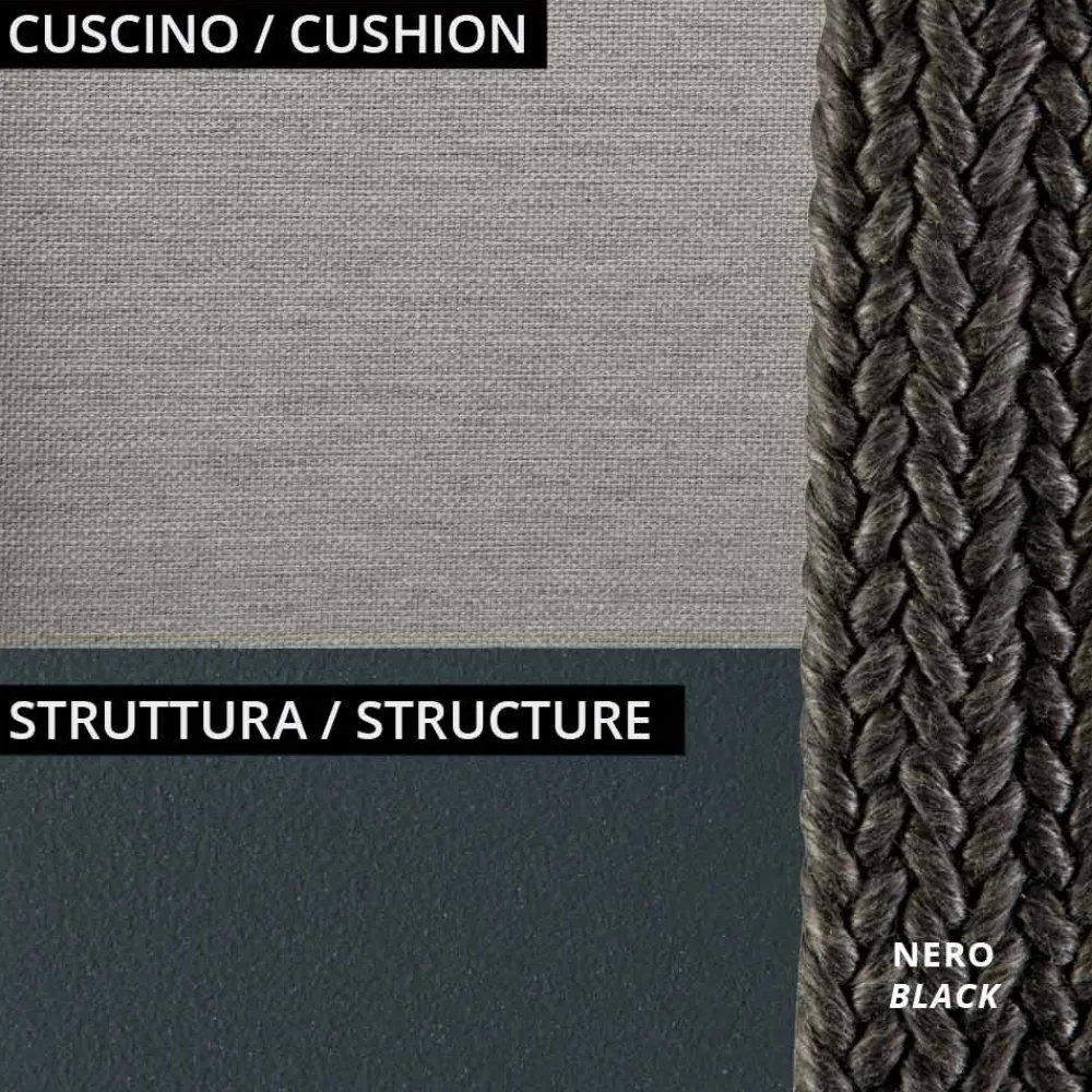 Viadurini in the Garden Garten Lounge Set-Gartenlounge mit Sesseln und Metallsofa Made in Italy - Prato