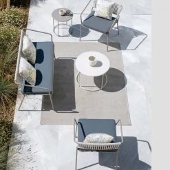 Viadurini in the Garden Garten Lounge Set-Gartenlounge mit Sesseln und Metallsofa Made in Italy - Prato