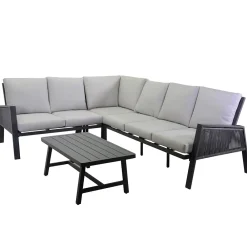 Viadurini in the Garden Garten Lounge Set-Gartenlounge mit Sofa und Couchtisch aus Aluminium - Label