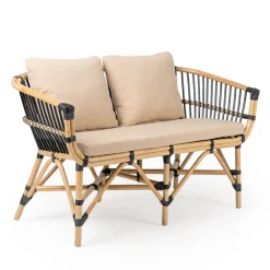 Viadurini in the Garden Garten Lounge Set-Garten-Lounge-Set aus natürlichem Rattan mit Kissen inklusive - Catelyn