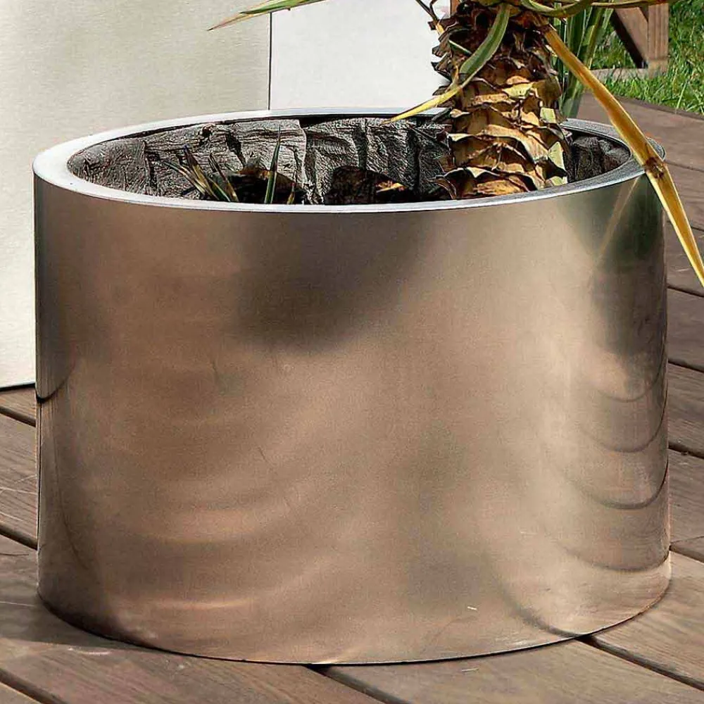Viadurini in the Garden Gartenideen-Gartenpflanzgefäß mit rundem oder rechteckigem Design aus Stahl Made in Italy - Philly