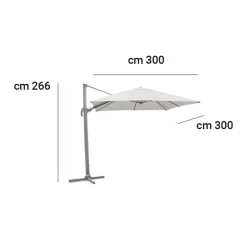 Viadurini in the Garden Gartenschirm-Gartenschirm mit Aluminiumstruktur und Acrylgewebe - Nolan