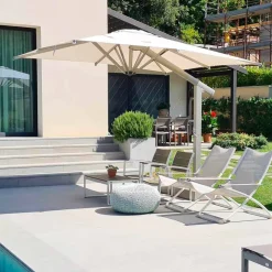 Viadurini in the Garden Gartenschirm-Gartenschirm 300x400 cm aus weißem oder anthrazitfarbenem Aluminium - Lapillo