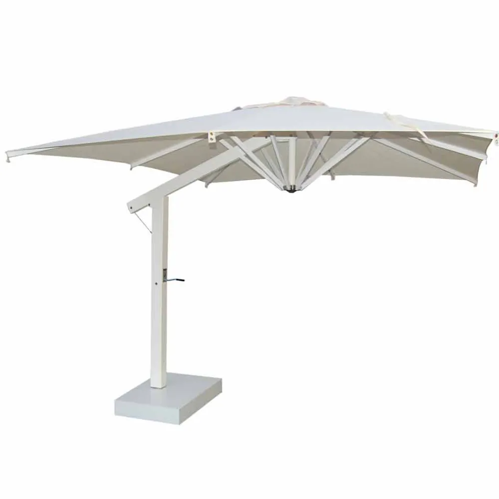 Viadurini in the Garden Gartenschirm-Gartenschirm 300x300 cm aus weißem oder anthrazitfarbenem Aluminium - Lapillo