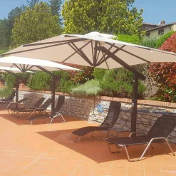 Viadurini in the Garden Gartenschirm-Gartenschirm 300x300 cm aus weißem oder anthrazitfarbenem Aluminium - Lapillo