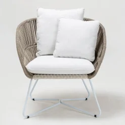 Viadurini in the Garden Metallsessel-Gartensessel aus Aluminium und Seilgeflecht - Alcor