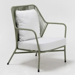 Viadurini in the Garden Metallsessel-Gartensessel aus Aluminium und Seilgeflecht - Asteria