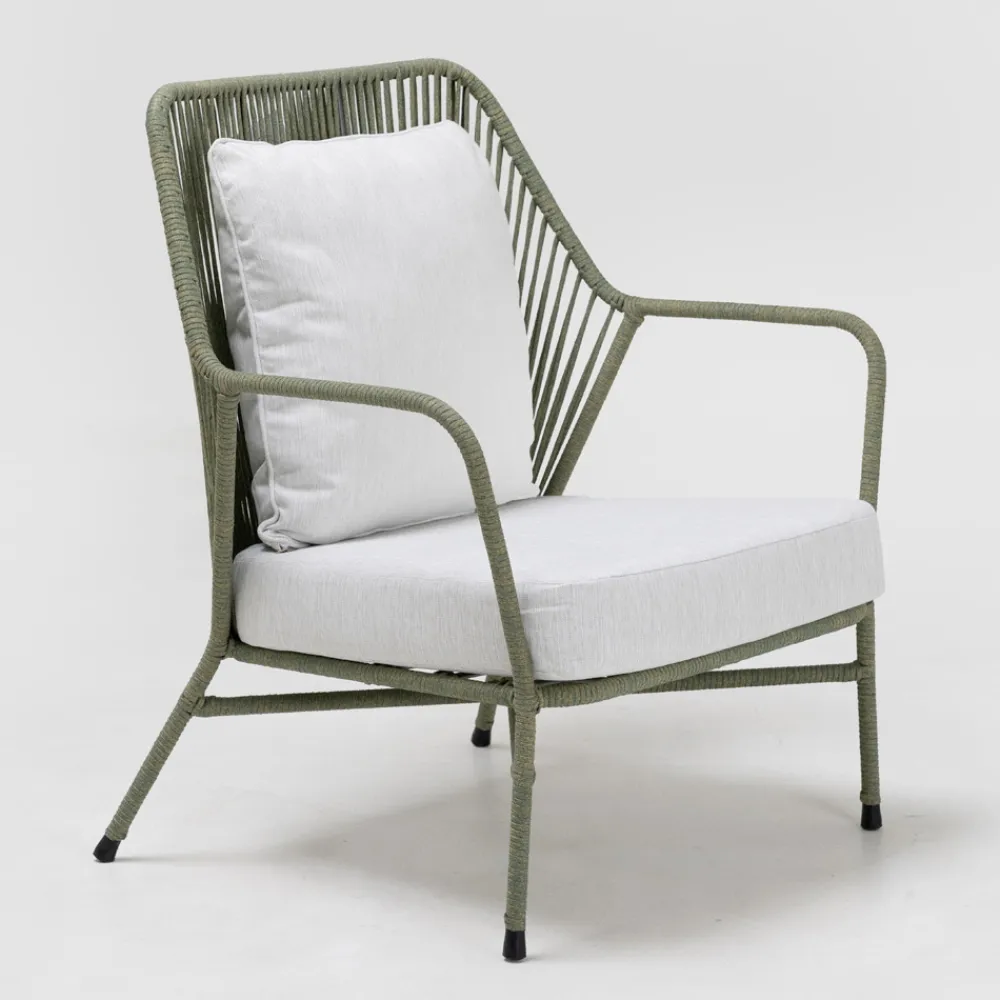 Viadurini in the Garden Metallsessel-Gartensessel aus Aluminium und Seilgeflecht - Asteria