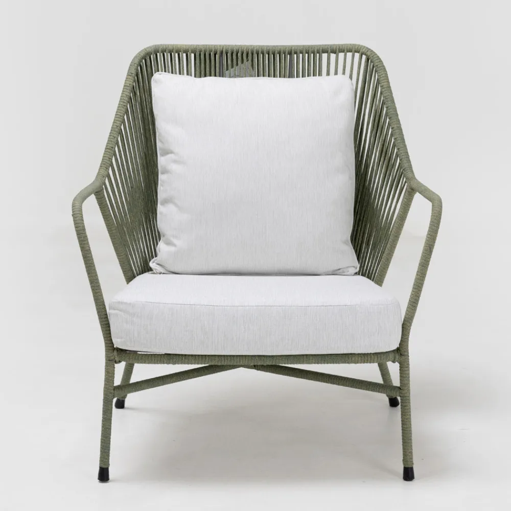 Viadurini in the Garden Metallsessel-Gartensessel aus Aluminium und Seilgeflecht - Asteria