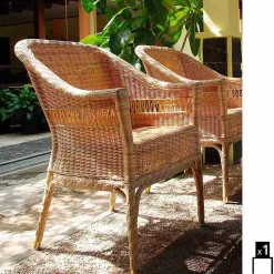 Viadurini in the Garden Sessel Kunststoff-Gartensessel aus Polyethylen handgeflochten Chad