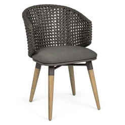 Viadurini in the Garden Holzsessel-Gartensessel mit Teakbeinen und Stoffsitz, Homemotion - Chantall