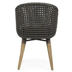 Viadurini in the Garden Holzsessel-Gartensessel mit Teakbeinen und Stoffsitz, Homemotion - Chantall