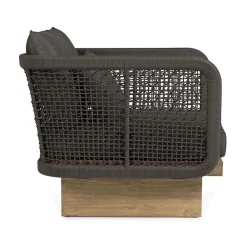 Viadurini in the Garden Holzsessel-Gartensessel mit Teakholzbasis und Seilrückenlehne, Homemotion - Chantall