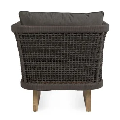 Viadurini in the Garden Holzsessel-Gartensessel mit Teakholzbasis und Seilrückenlehne, Homemotion - Chantall