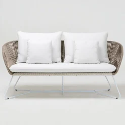 Viadurini in the Garden Gartensofas-Gartensofa aus Aluminium und Seilgeflecht - Alcor