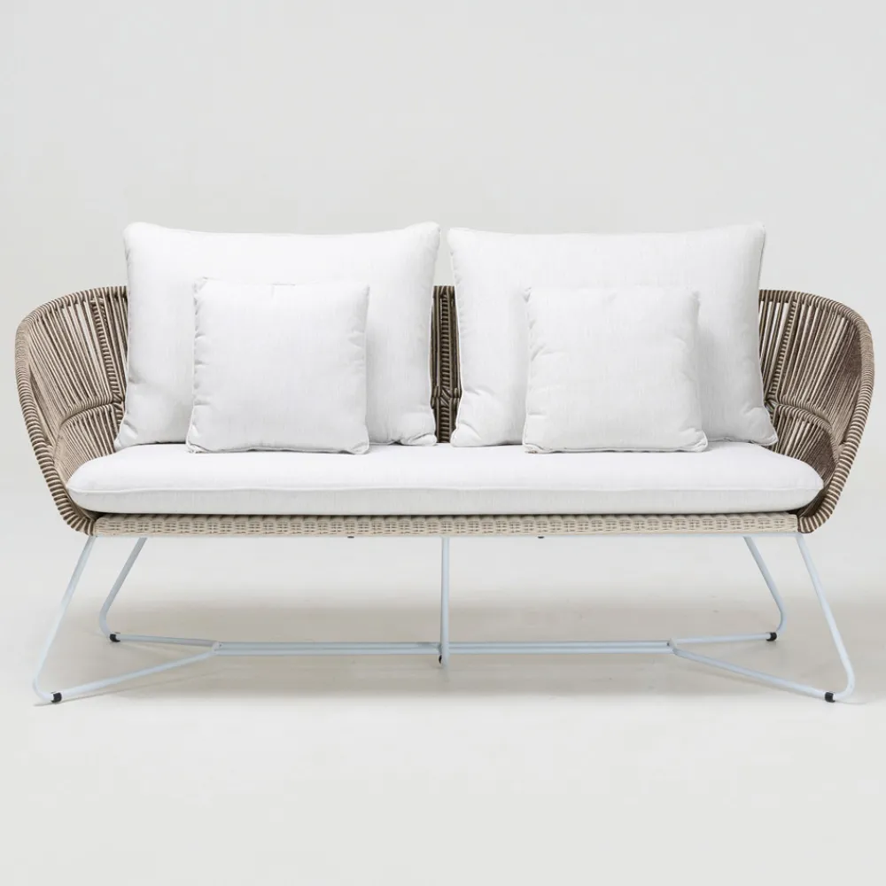 Viadurini in the Garden Gartensofas-Gartensofa aus Aluminium und Seilgeflecht - Alcor