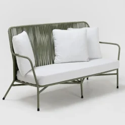 Viadurini in the Garden Gartensofas-Gartensofa aus Aluminium und Seilgeflecht - Asteria