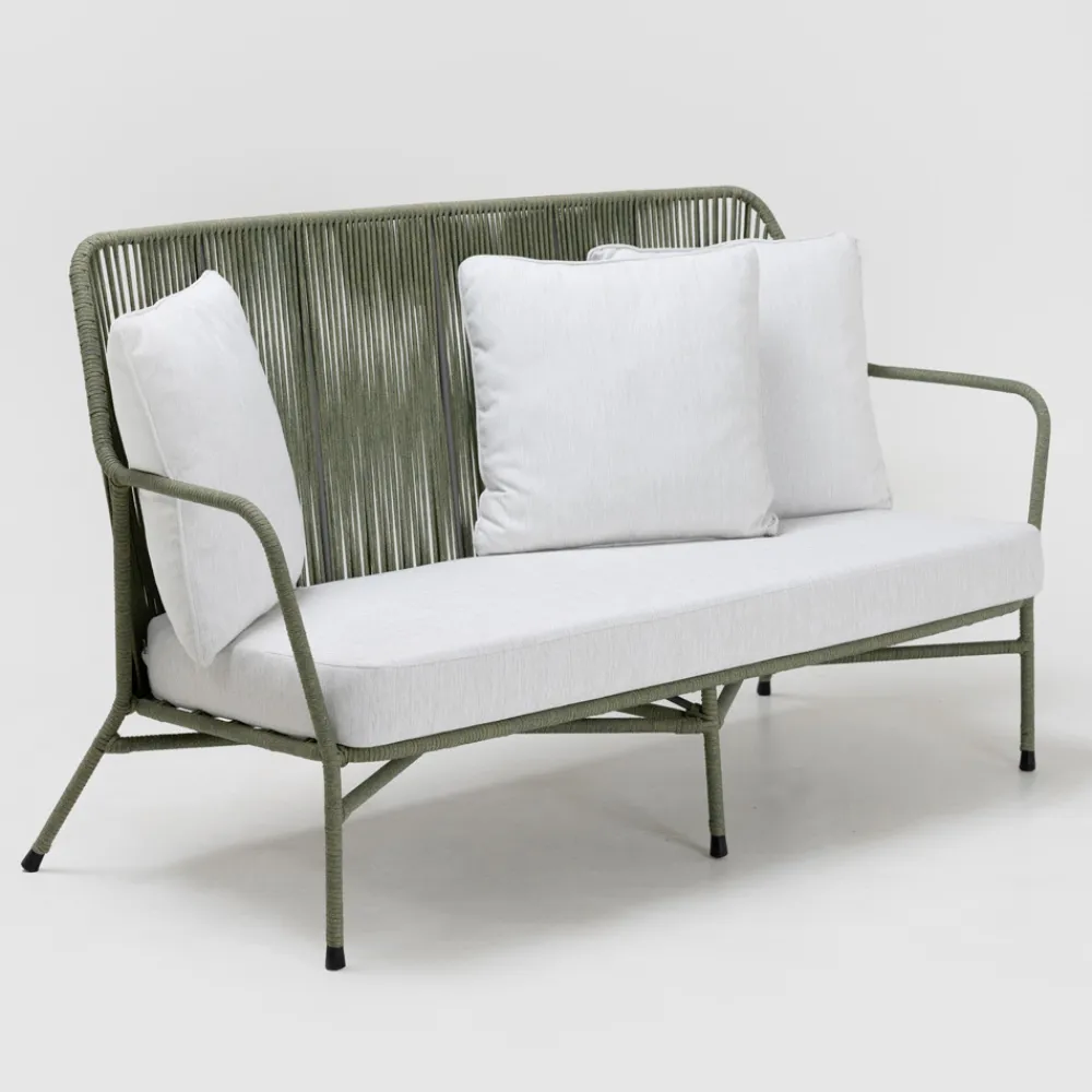 Viadurini in the Garden Gartensofas-Gartensofa aus Aluminium und Seilgeflecht - Asteria