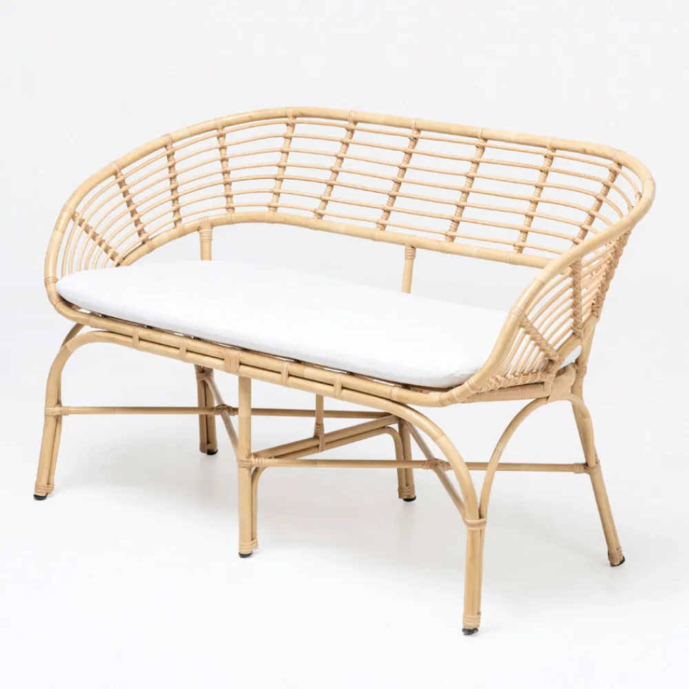 Viadurini in the Garden Gartensofas-Gartensofa aus Aluminium- und Polyrattan-Geflecht und Kissen - Ellide