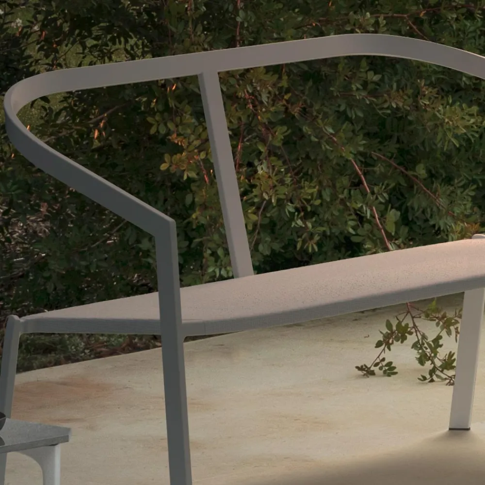 Viadurini in the Garden Gartensofas-Gartensofa mit Aluminiumbasis und Textilene-Sitz Made in Italy - Maureen