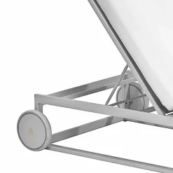 Viadurini in the Garden Sonnenliegen-Gartensonnenliege aus Aluminium, Rädern und liegender Rückenlehne - Julie