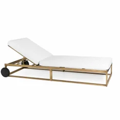 Viadurini in the Garden Sonnenliegen-Gartensonnenliege aus Aluminium, Rädern und liegender Rückenlehne - Julie