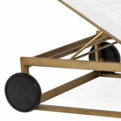 Viadurini in the Garden Sonnenliegen-Gartensonnenliege aus Aluminium, Rädern und liegender Rückenlehne - Julie