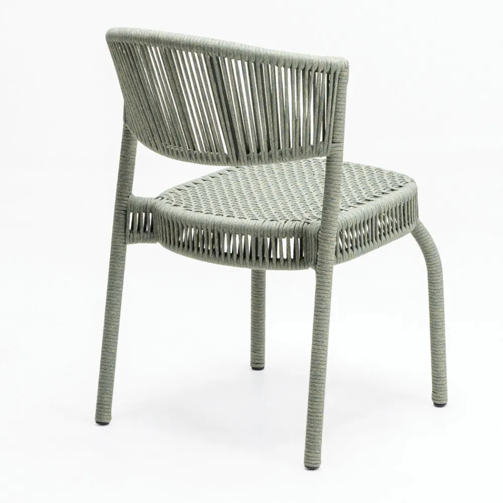 Viadurini in the Garden Gartenstühle Metall-Gartenstuhl aus Aluminium und Seilgeflecht - Algedi